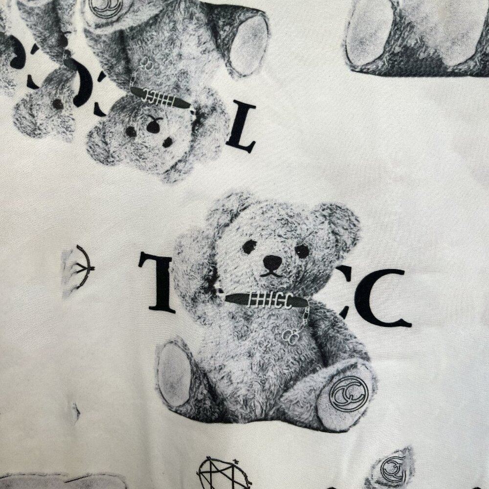 Thicc by Gori'z Button Down White with Teddy Bears XXL